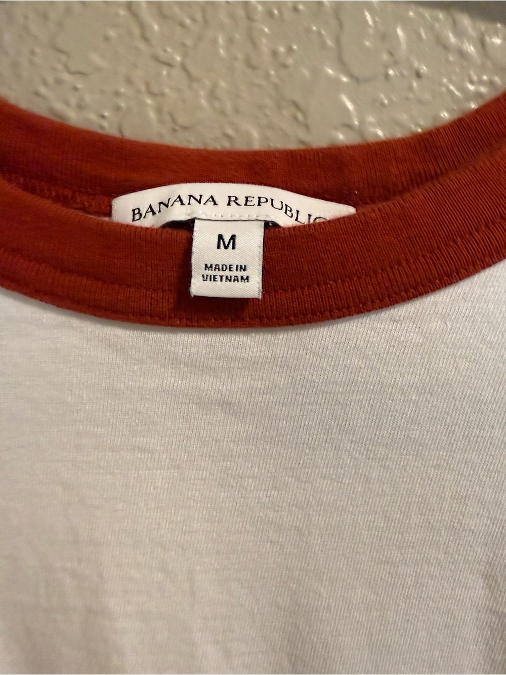 White Sleeveless Ringer Top with Red Trim - Picture 4 of 5